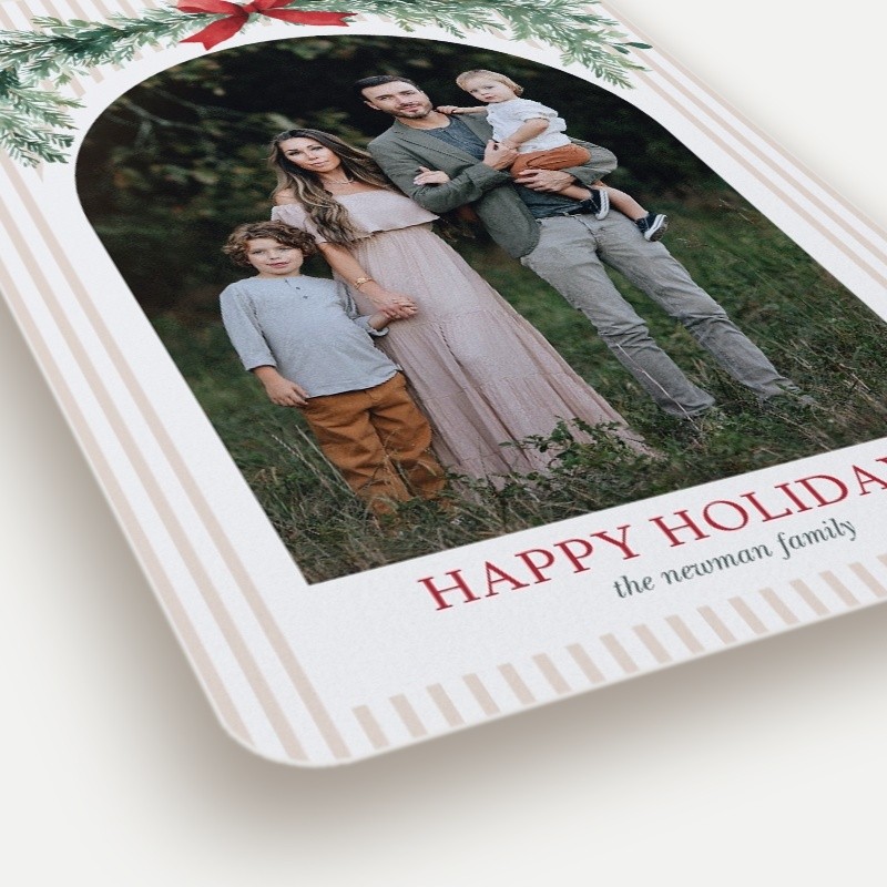 Garland Bow Holiday Card