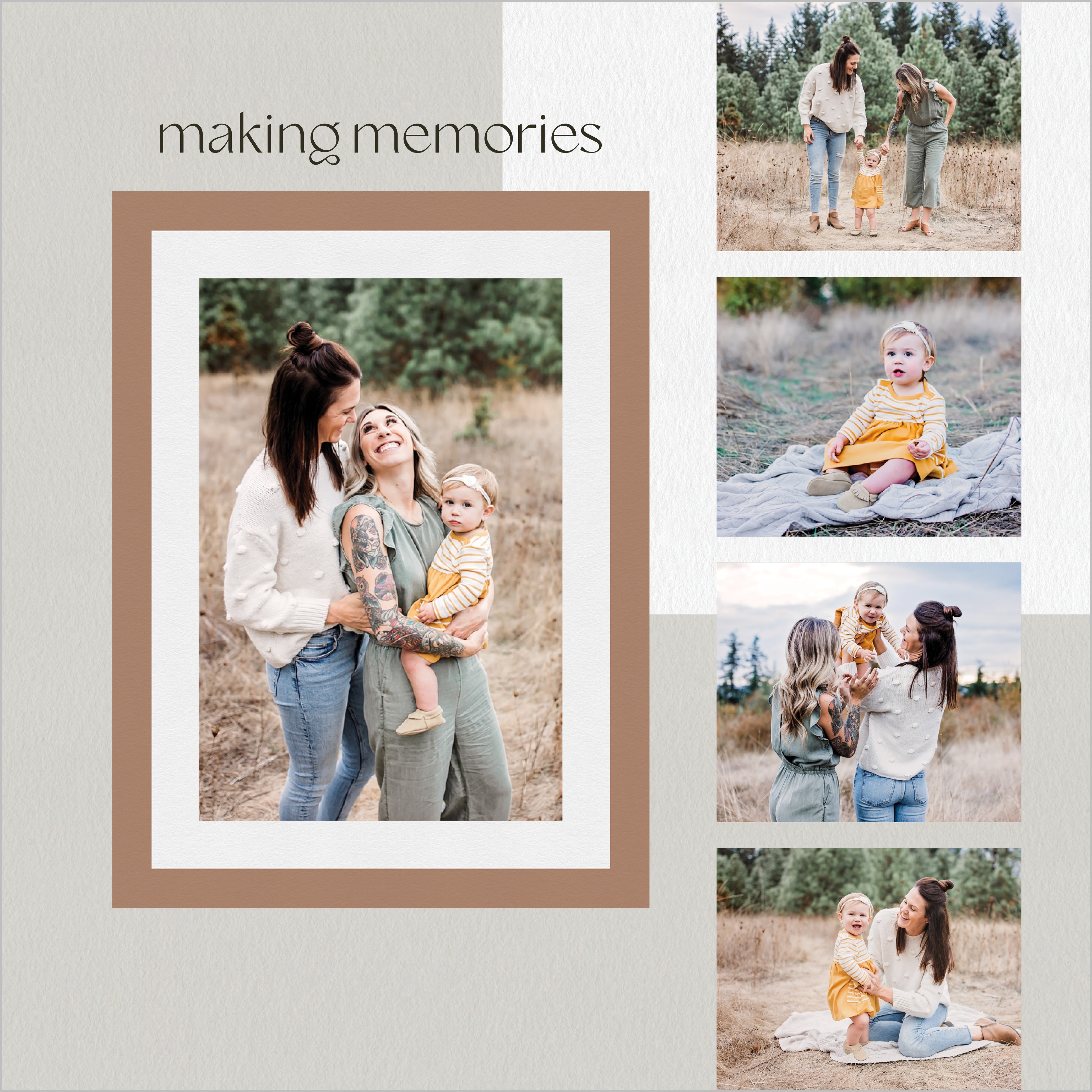 Modern Light Neutrals Calendar 12x12 undefined  Wall Calendar