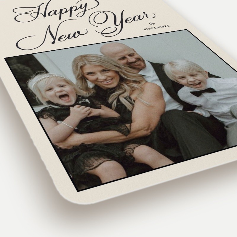 Fancy Script New Year's Card