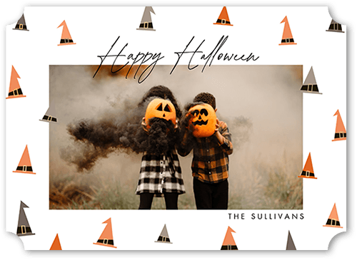 Witch Frame 5x7 White  Halloween Card