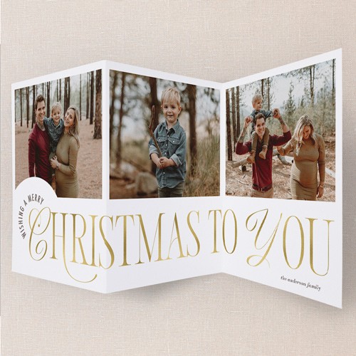 Unique Fold Christmas Photo Cards