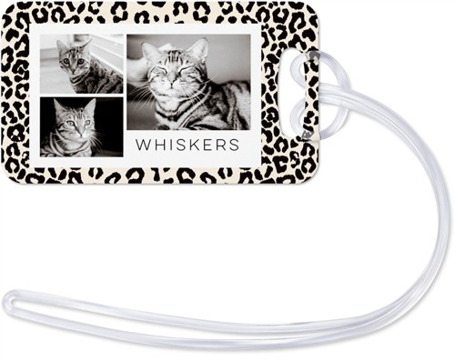 Simply Chic Grid Definition 2x3 Beige  Luggage Tag