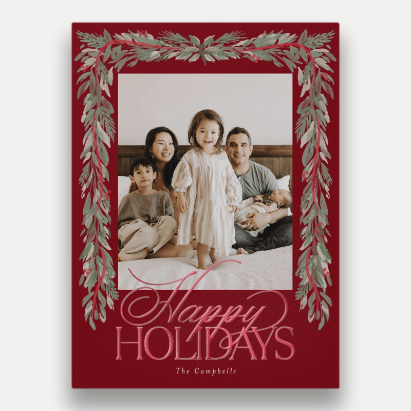 Draped Garland Holiday Card