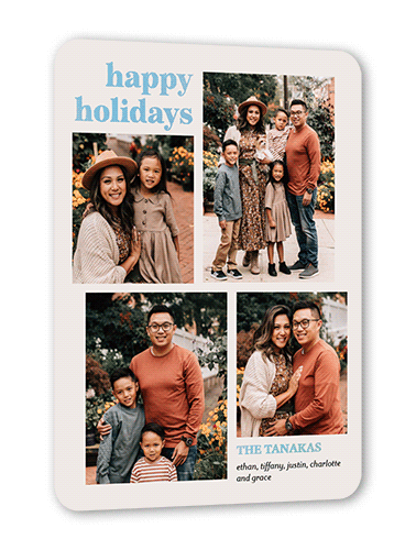 Many Modern Memories 5x7 Gray  Holiday Card