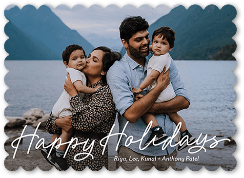 Festive Feelings 5x7 White  Holiday Card