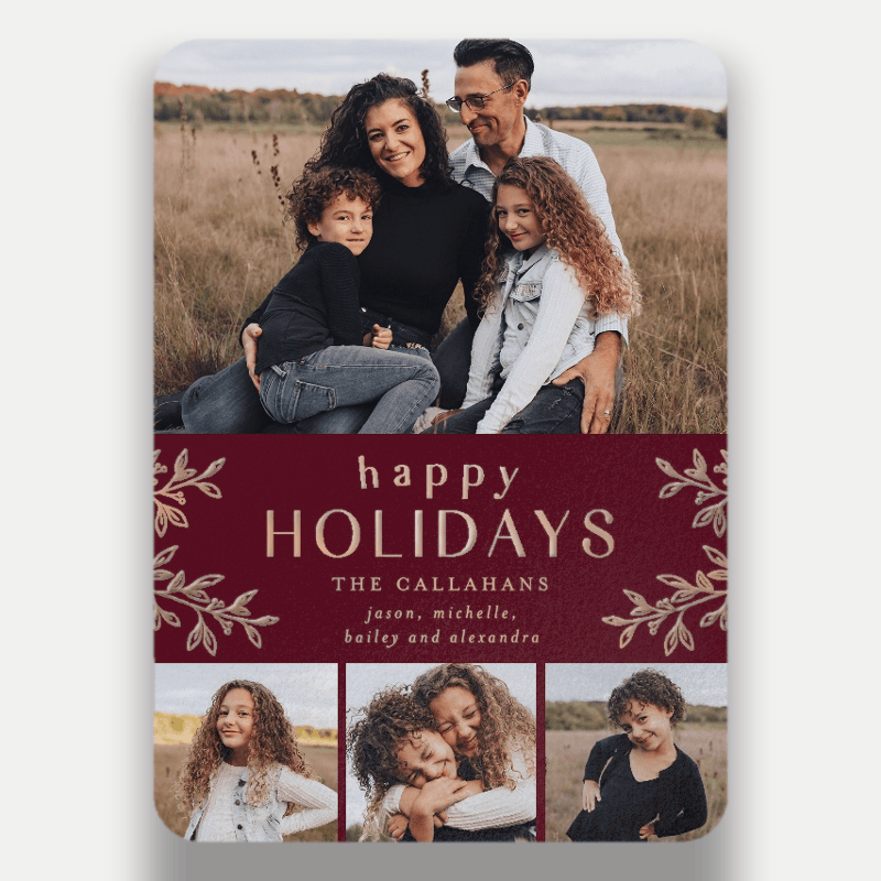 Foliage Frame Holiday Card