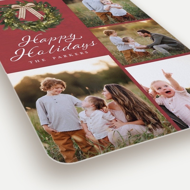 Rustic Wreath Holiday Card