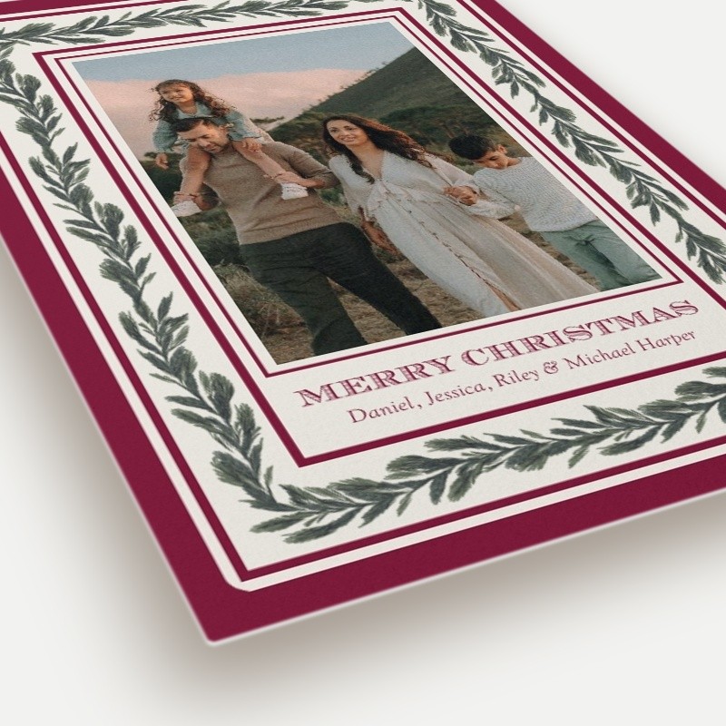 Pine Garland Holiday Card