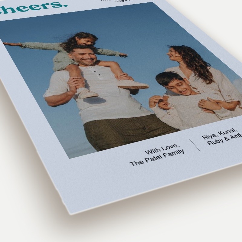 Bold Cheers New Year's Card