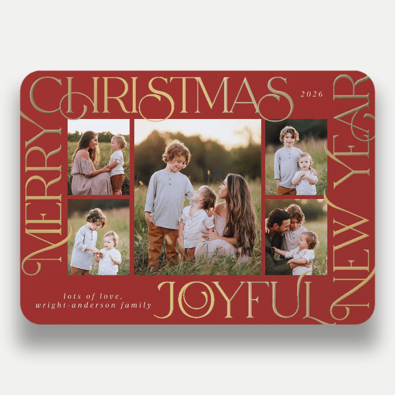 Word Frame Holiday Card
