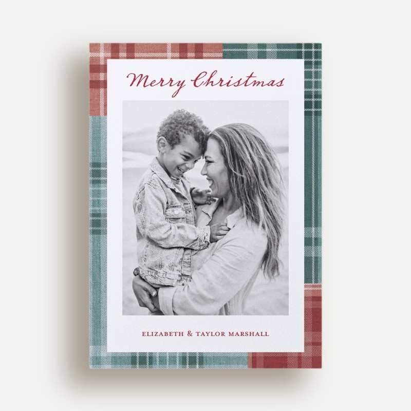 Patchwork Plaid Holiday Card