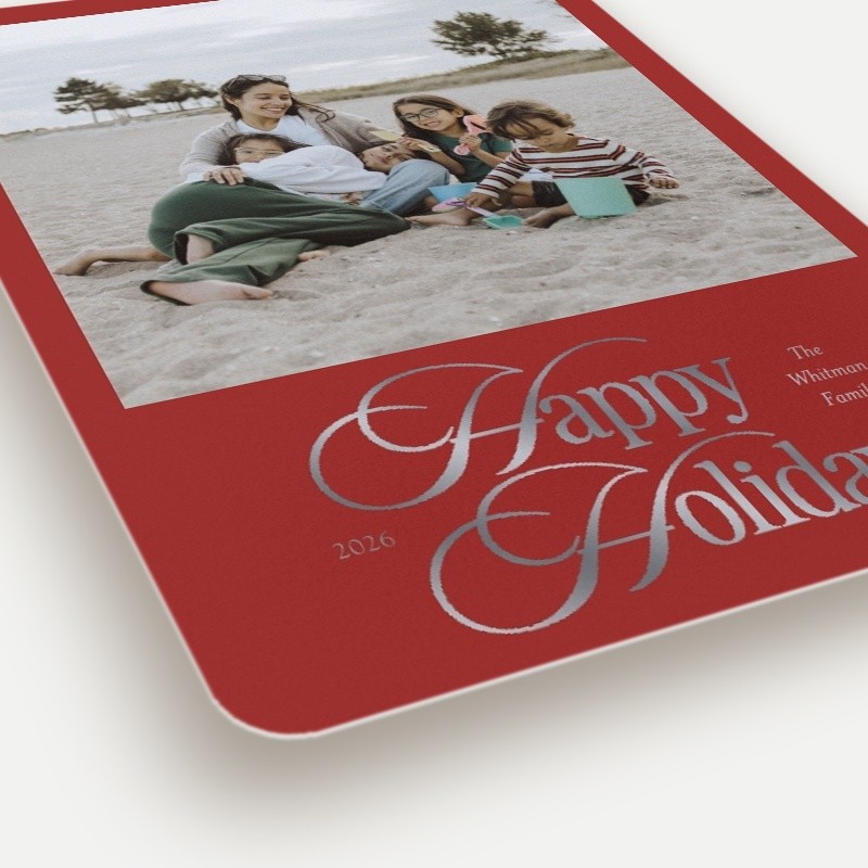 Grand Collage Holiday Card Grand Collage 6x8 Red Holiday Card