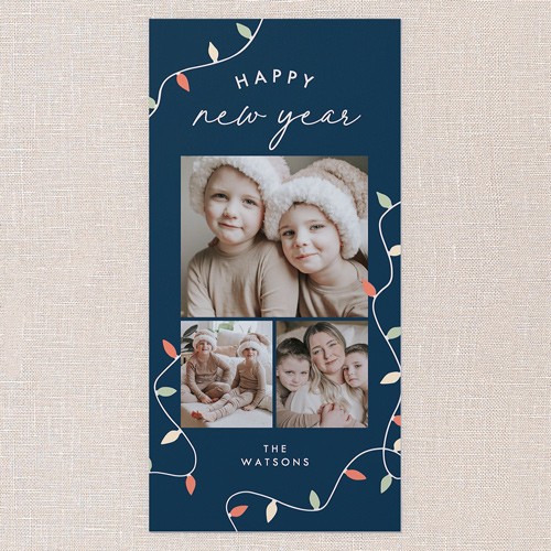 All The Lights 4x8 Blue  Holiday Card