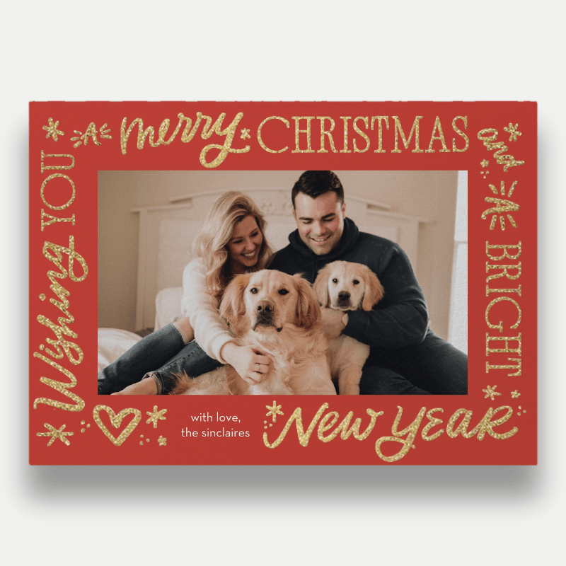 Glitter Greetings Holiday Card