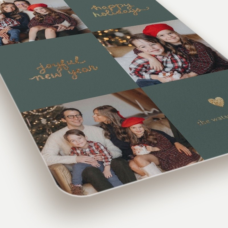 Checkered Collage Holiday Card