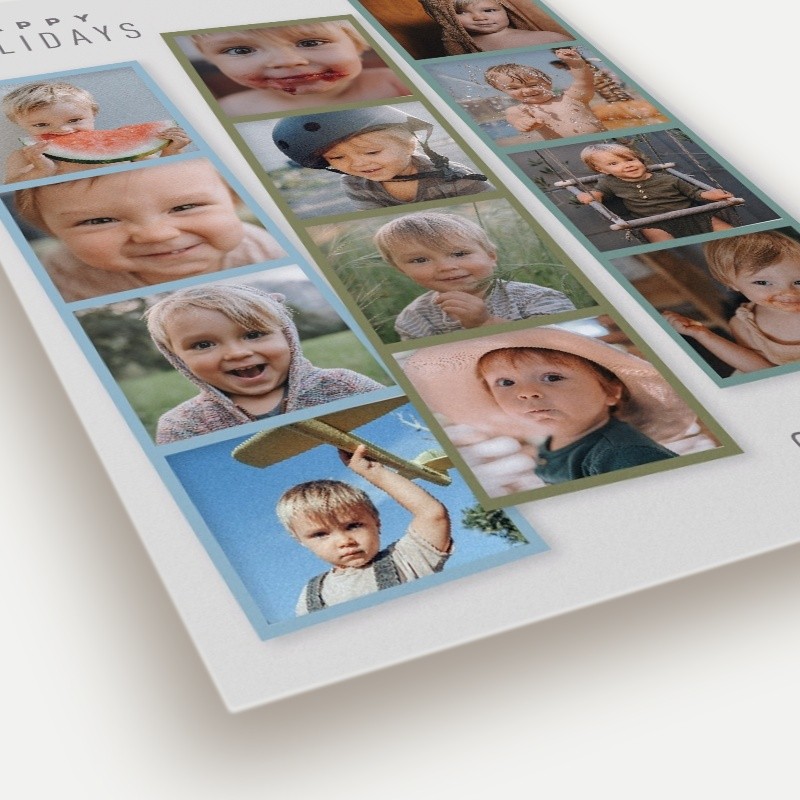 Photo Strips Holiday Card