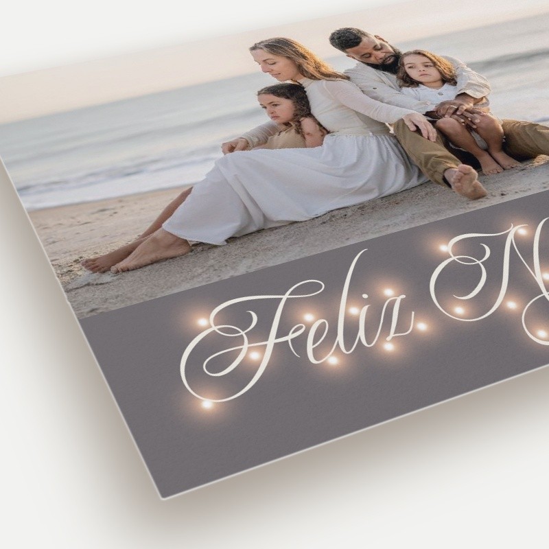 Lights Script Holiday Card