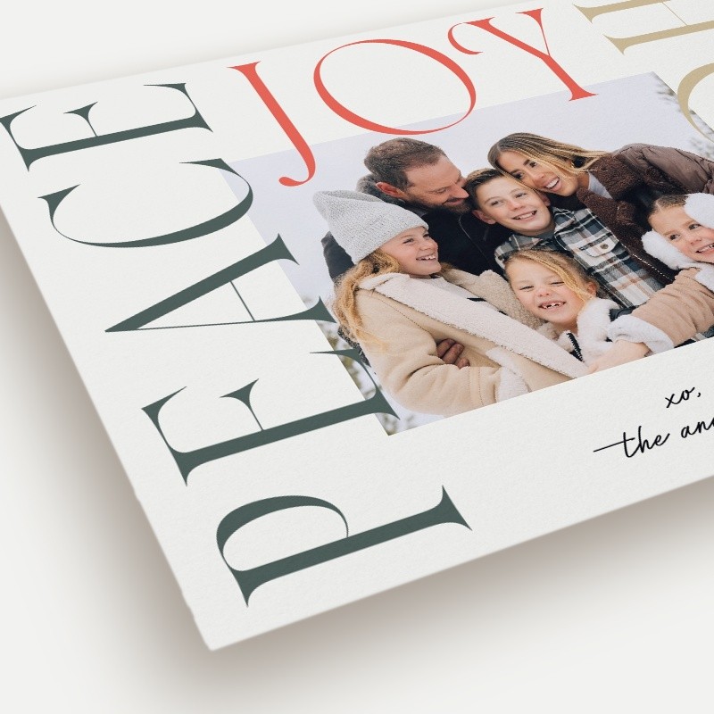 Peace Joy Hope Holiday Card