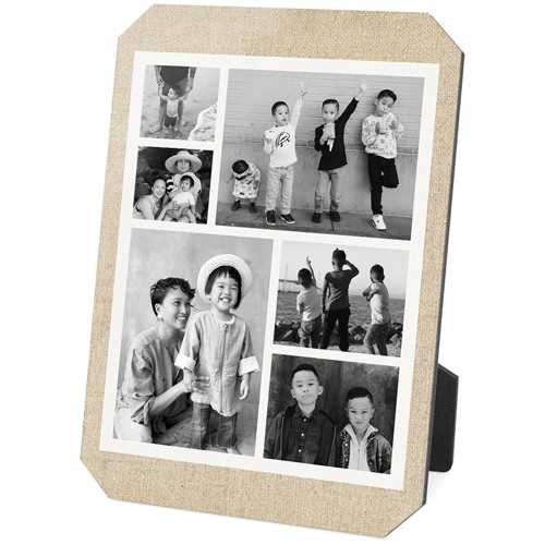 Modern Farmhouse Collage 5x7 White  Desktop Plaque