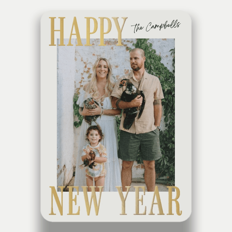 Bold Serif Holiday Card