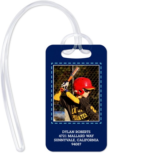 Active Sleep Play Baseball 2x3 Blue  Luggage Tag