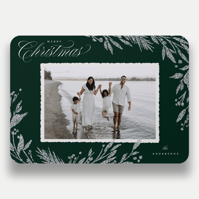 Shimmering Botanical Holiday Card