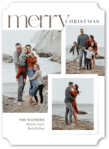 Joyous Delight 5x7 White  Holiday Card