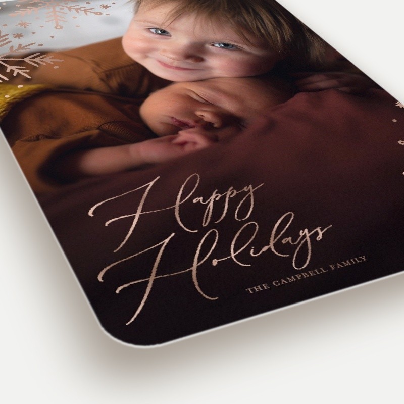 Delicate Flakes Holiday Card