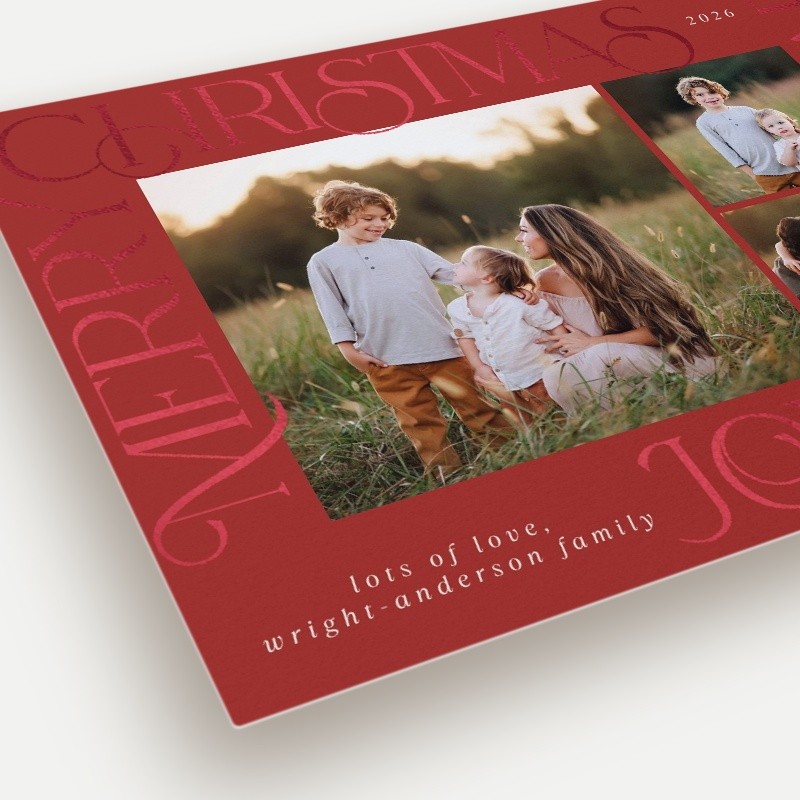 Word Frame Holiday Card