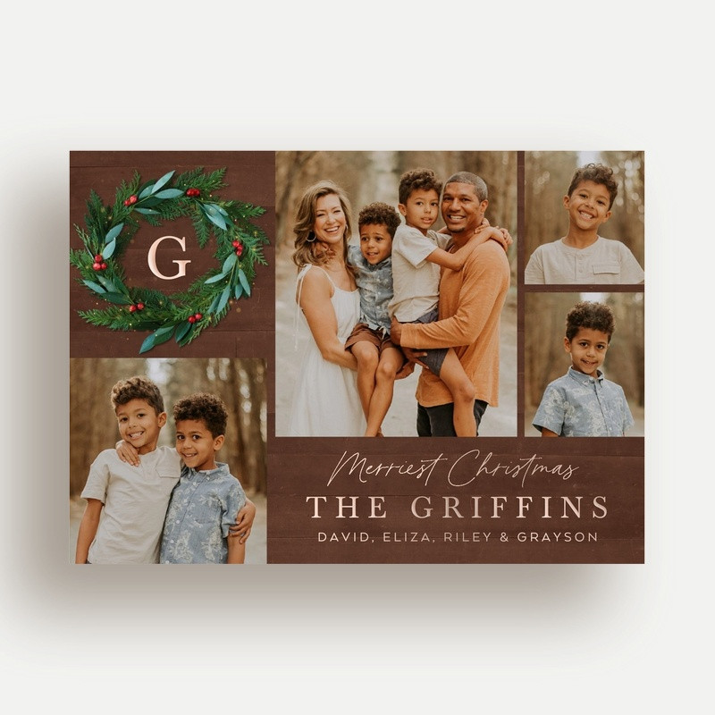 Unique Brown Holiday Card