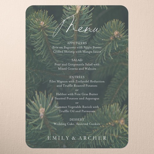 Stylish Wedding Menu Cards
