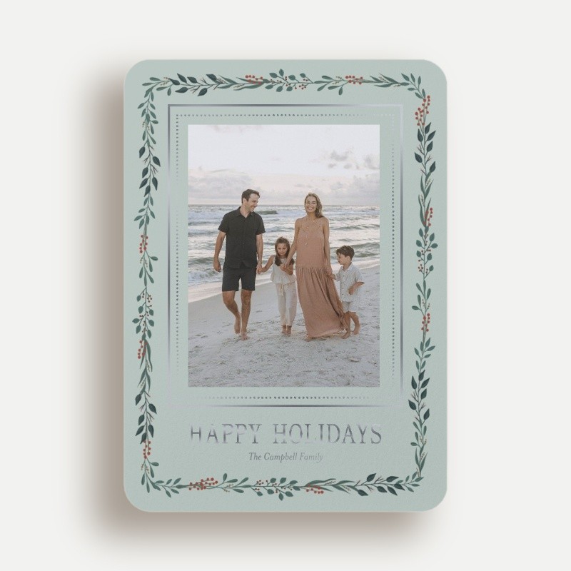 Garland Border Holiday Card