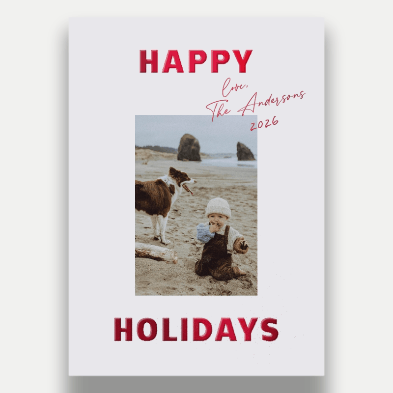 Modern Signature Holiday Card