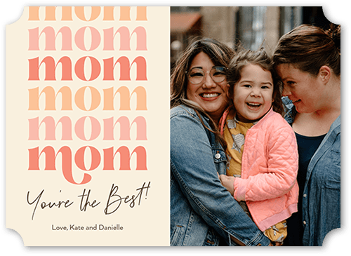 Retro Type 5x7 Beige  Mother's Day Card