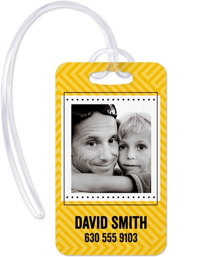 Layered Stripes 2x4 Orange  Luggage Tag