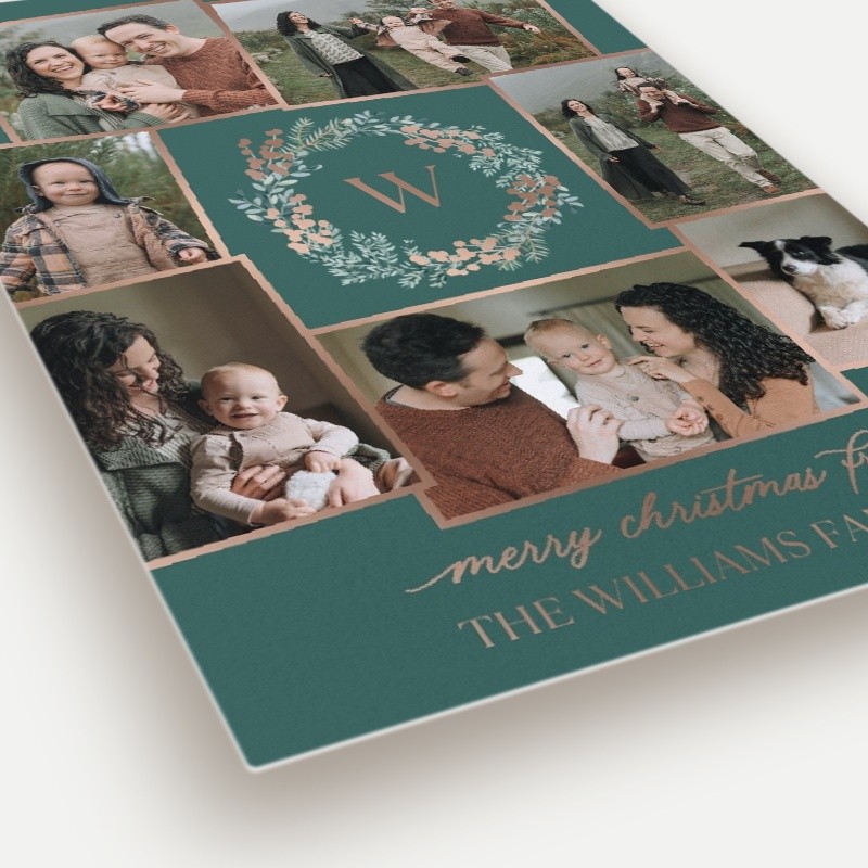 Wreath Monogram Holiday Card