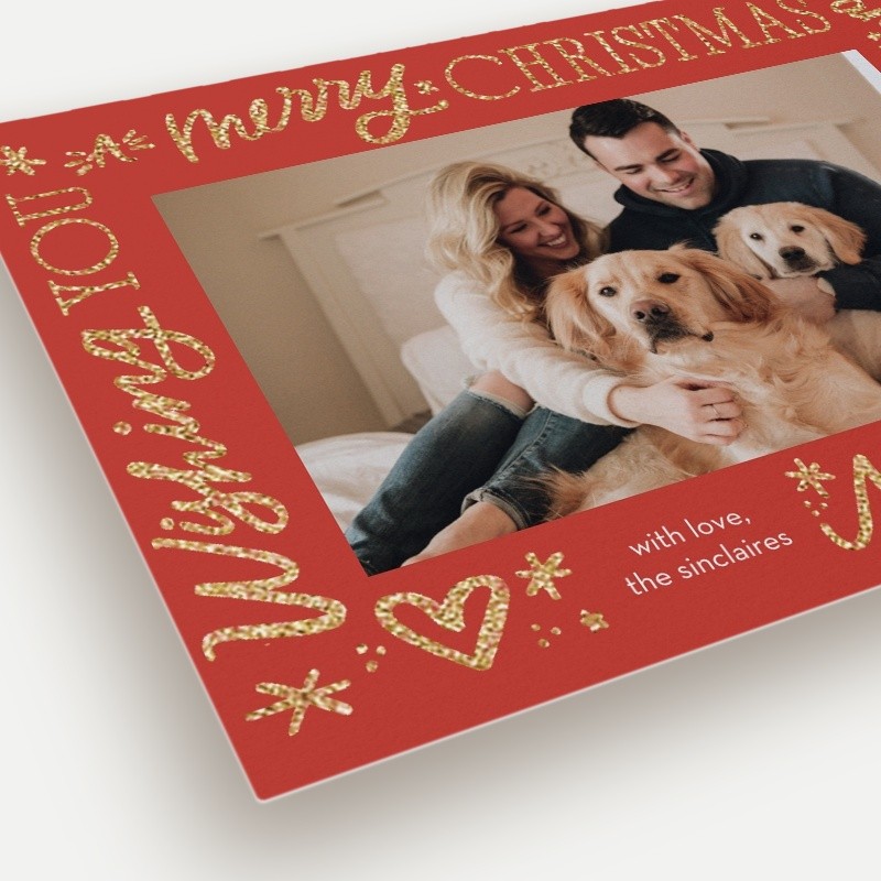 Glitter Greetings Holiday Card