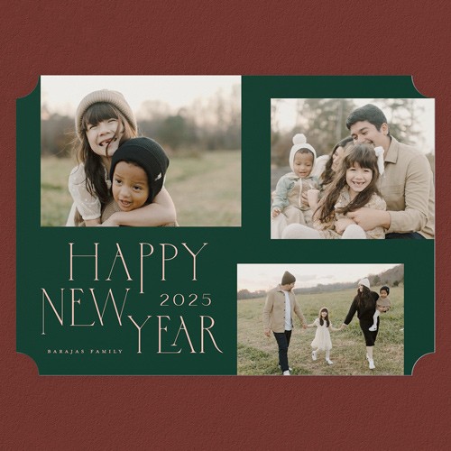 Regal Gallery 5x7 Black  New Year's Card