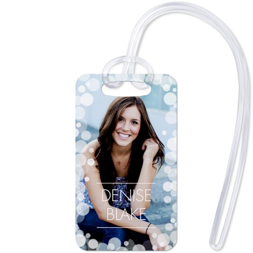 Bokeh Frame 2x3 White  Luggage Tag