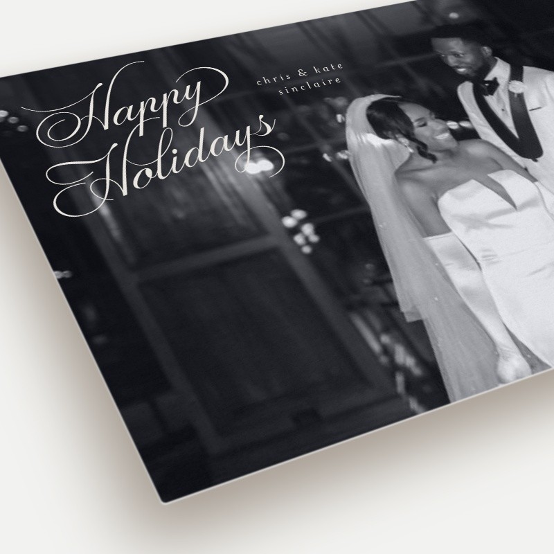Sweeping Script Holiday Card