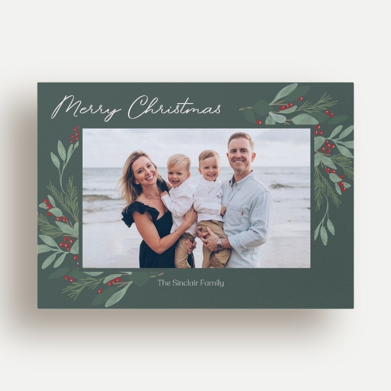 Berry Foliage Holiday Card