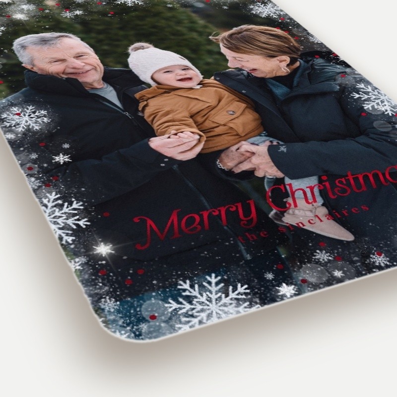 Falling Snowflakes Holiday Card
