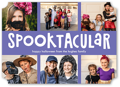 Delightful Spooktacular 5x7 Purple  Halloween Card