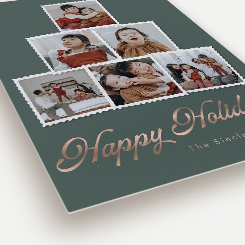 Photo Tree Stack Holiday Card