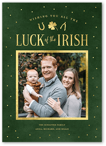 Lucky Frame 5x7 Green  St. Patrick's Day Card