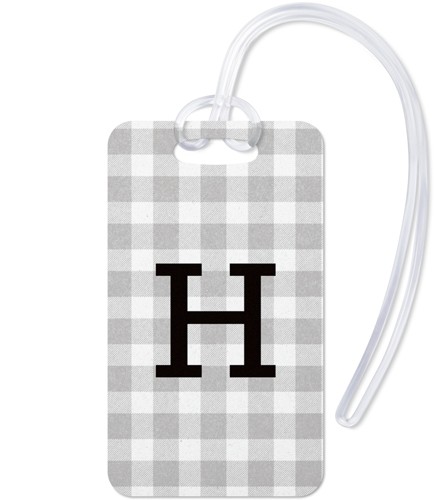 Plaid Monogram 2x4 Multicolor  Luggage Tag