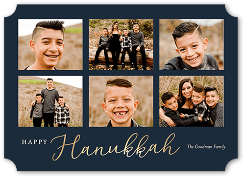 Gleeful Gallery 5x7 Blue  Holiday Card