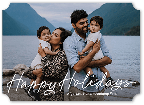 Festive Feelings 5x7 White  Holiday Card