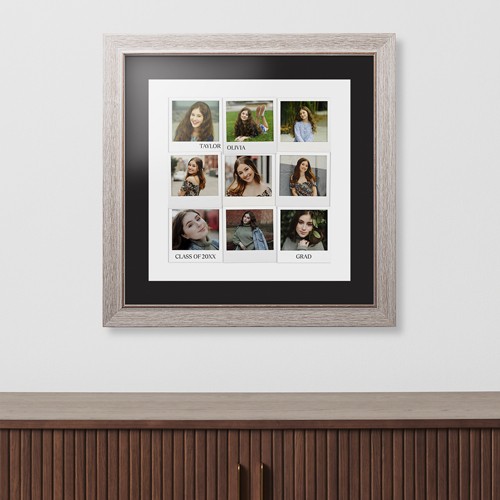 Photo Memories 16x16 White  Framed Print