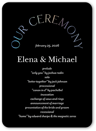 Custom Grey Wedding Programs